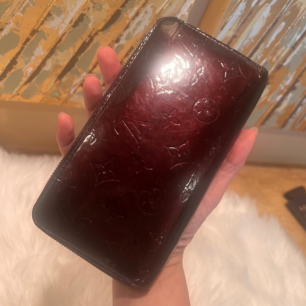 Louis Vuitton Amarante Monogram Vernis Leather Zippy Long Wallet
